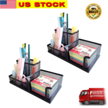 2 x Metal Mesh 3 Compartment Desktop Organizer Pen Pencil Holder Storage... - $258.16 MXN