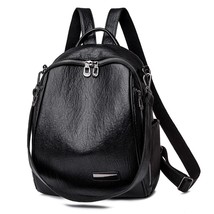 Hot High Quality Leather Backpacks Women High Capacity Travel Backpack School Ba - £30.84 GBP