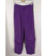 Bogner Ski Pants Purple Vintage Women&#39;s Size 10 Snowboarding Green Linin... - $29.02