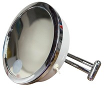 BACI Remcraft 9” Chrome Lighted Makeup Mirror Wall Mount Swivel Luxury V... - $347.48 CAD