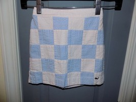 Vineyard Vines Pink/Blue Seersucker Patchwork Whale Skirt Size 5 Girl&#39;s EUC - £16.64 GBP