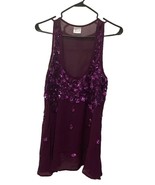 Gudi Swing Tank With Sequins Purple S Fairy WhimsyGoth Goth Y2K festive ... - $9.72