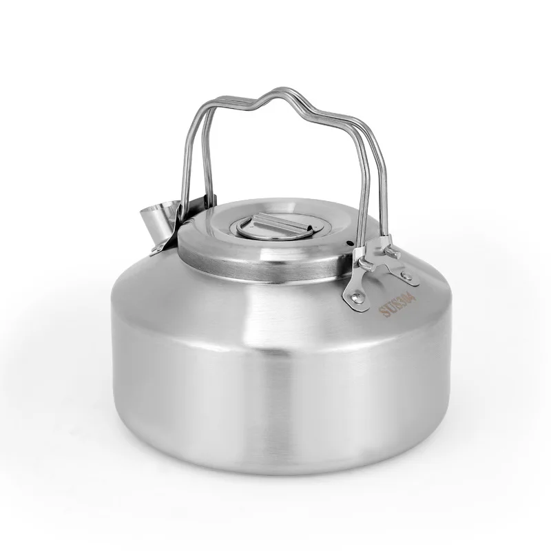 0.9L Stainless Steel Camping Water Kettle Portable Outdoor Hiking Backpa... - £16.16 GBP
