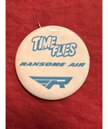 RANSOME AIR Aviation Theme Pinback Badge Button Pin Vintage Souvenir - $17.70