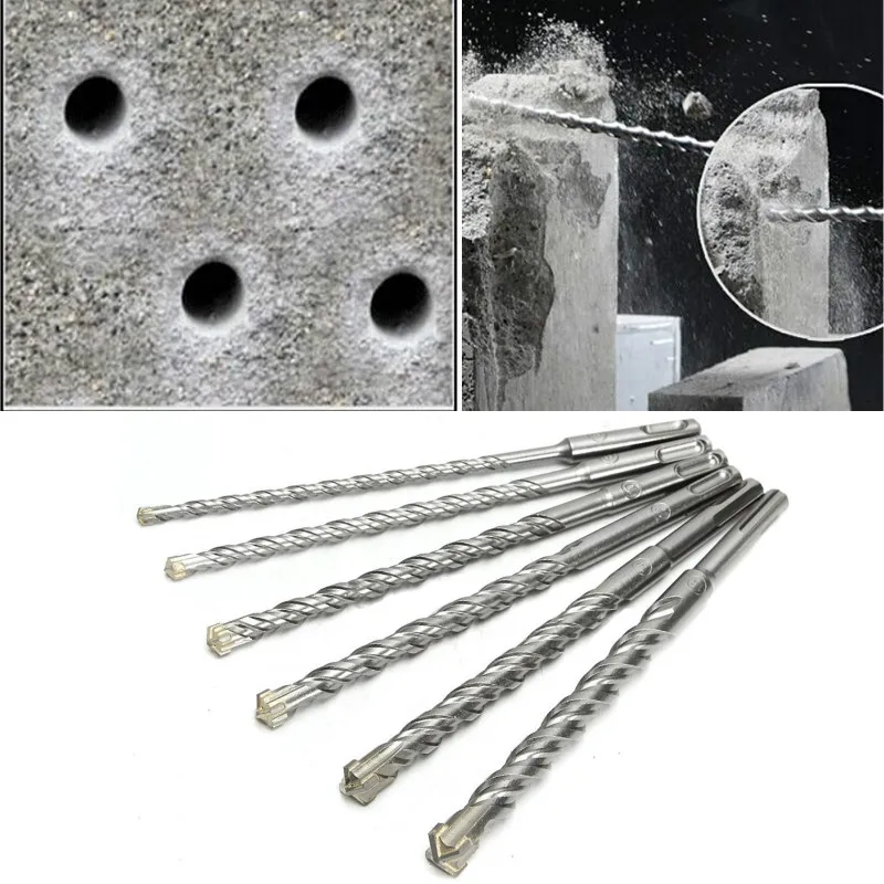 160mm Electric Hammer Drill Bits 5/6/8/10/12/14/16mm Cross Type Tungsten... - $160.95