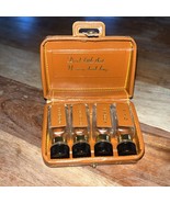 Vintage Canadian Small Leather Drinks Case-Vodka, Scotch, Gin, Bourbon - $529.40 MXN