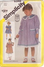Simplicity Pattern 6348 Size 4 Child&#39;s Gunne Sax DRESS3 Variations Uncut - £3.11 GBP