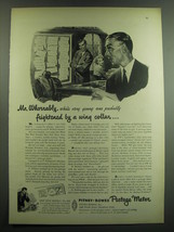1949 Pitney-Bowes Postage Meter Ad - Mr. Whorrably, while very young - $18.49