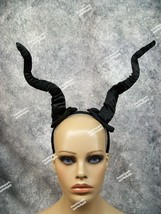 Wired Black Demon Horns Headband Maleficent Villain Bug Antenna Bumble Bee Alien - £10.11 GBP