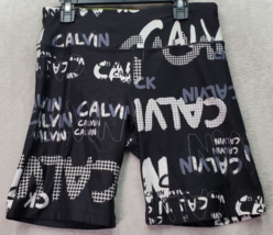 Calvin Klein Biker Shorts Womens Medium Black Monogram Performance Elast... - $24.94