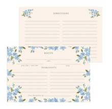 4x6 Floral Vintage Shabby Chic Recipe Note Cards, Lemon Design - $12.00
