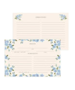 4x6 Floral Vintage Shabby Chic Recipe Note Cards, Lemon Design - $12.00
