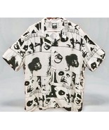 Beetlejuice Grunge Style All Over Print Button Up  Short Sleeve Shirt  XL - $20.00