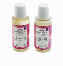 HERITAGE STORE Nourishing Treatment Cold Pressed Castor Oil 2oz 2 Bottles - £7.90 GBP