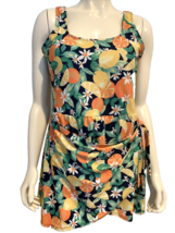 Old Navy Blue, Orange, Yellow Floral Citrus Print One Piece Skirted Swim... - €16,27 EUR