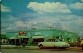 Chrome Postcard Florence Arizona AZ - Haynes Cafe Pit BBQ Car UNP Unused M12 - £7.80 GBP