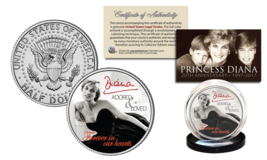 Princess Diana 20th Anniversary Kennedy Half Dollar Coin - Black Dress Edition - £7.39 GBP