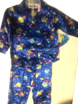 2-pc Kids Toddler Pajama Pj Lounge Set Pants + Long Sleeve Top Navy 3T S... - £7.50 GBP