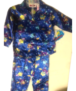 2-pc Kids Toddler Pajama Pj Lounge Set Pants + Long Sleeve Top Navy 3T S... - £7.46 GBP