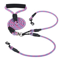 [Pack of 2] Double Dogs Leash No-Tangle Dogs Lead Reflective Dogs Walkin... - £27.62 GBP