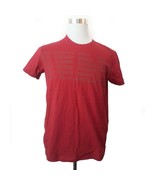 Armani Jeans Men Graphic Red Cotton T-shirt size L Regular Fit AJ Tee - £37.26 GBP