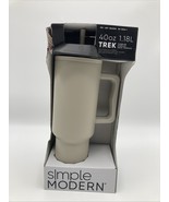 Simple Modern Trek Tumbler 40oz  Almond Birch Straw Lid &amp; Handle Stainle... - $31.94 CAD