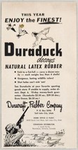 1955 Print Ad Duraduck Duck Decoys Natural Latex Rubber Salt Lake City,Utah - $10.21