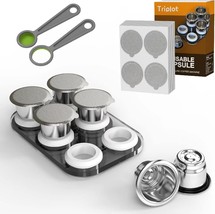 Triplot Reusable Capsules for Nespresso OriginalLine - 6pcs Refillable C... - $943.11 MXN