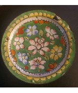 Chinese Cloisonne Enamel Flower Floral Miniature 3" Plate Trinket Dish Antique - $15.00