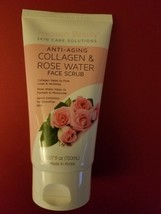 Anti Aging Collagen &amp; Rose Water Face Scrub Fl Gentle Exfoliates 5.07 Fl Oz - £13.45 GBP