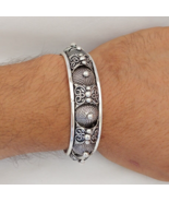 Moroccan Bracelet Silver Cuff Vintage Berber Tribal Ethnic Jewelry Bangle Africa - $203.74 CAD