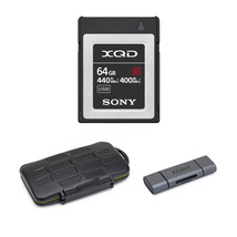 Sony 64GB XQD G Series Memory Card with Card Reader and Carrying Case Bundle - £135.88 GBP