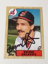Bryan Oelkers Cleveland Indians 1987 Topps Autograph Card #77 READ DESCRIPTION - £3.88 GBP
