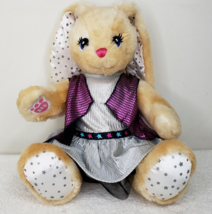 Build A Bear Jointed Bunny Plush With Silver Star Dress Ears &amp; Feet Soft... - $9.64
