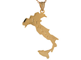 10K or 14K Yellow Gold Italy Map Pendant - $229.99+