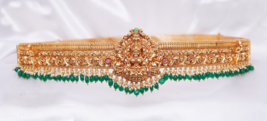 Indian Bollywood Style Kamar Bandh South Waist Belt Body Temple Kasu Jewelry - £211.21 GBP