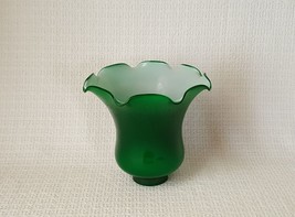 Vintage Green Cased Glass Lamp Light Shade - £31.64 GBP