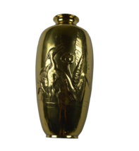 Vintage 60s Mid Century Modern MCM Solid Brass Heron Bird Floral Flower ... - $81.25 CAD