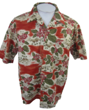 Tommy Hilfiger vtg Men Hawaiian camp shirt pit to pit 26 aloha luau tropical  - £15.79 GBP