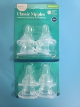 Lot of 2 (4-Pack Evenflo Classic Nipples Standard 8m+ Fast Flow 4-Pack - $11.00