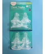 Lot of 2 (4-Pack Evenflo Classic Nipples Standard 8m+ Fast Flow 4-Pack - £8.65 GBP
