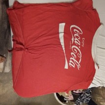 Coca-Cola Red T-shirt XXL, Graphic Logo Tee, Cotton Blend Shirt, Coca-Cola Shirt - £5.45 GBP