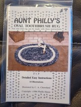 AUNT PHILLY&#39;S TOOTHBRUSH RUG PATTERN OVAL RUG 24&quot; X 36&quot; 1986 Phyllis Hause - $10.44