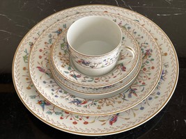Tiffany &amp; Co Audubon Limoges Hard to Find Porcelain China 5 Piece Place ... - $1,089.00