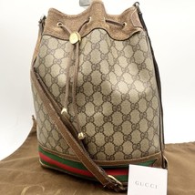 [Rare] Gucci Shoulder Bag, Crossbody, Drawstring, GG Supreme, Sherry Line - $248.21