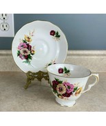 Queen Anne # S200 Floral Bouquet Fine Bone China Tea Cup And Saucer Set - $276.31 MXN