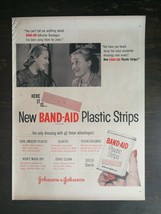 Vintage 1952 Johnson &amp; Johnson Band-Air Plastic Strip Full Page Original Ad 1221 - £5.19 GBP