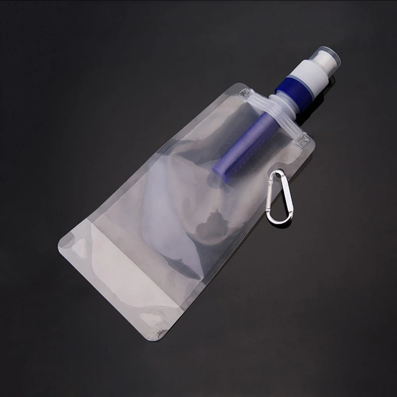 480ML 1000ML Camping Water Bag with Dust Cap Push/pull Spout Fliter Case Water - £15.26 GBP+