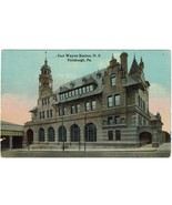 Pittsburgh, PA Pennsylvania Fort Wayne Station, N.S Train Vintage Postcard - £7.63 GBP