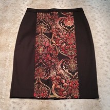 Ann Taylor Black Pencil Skirt With Oriental Detail Size 2 - £18.22 GBP